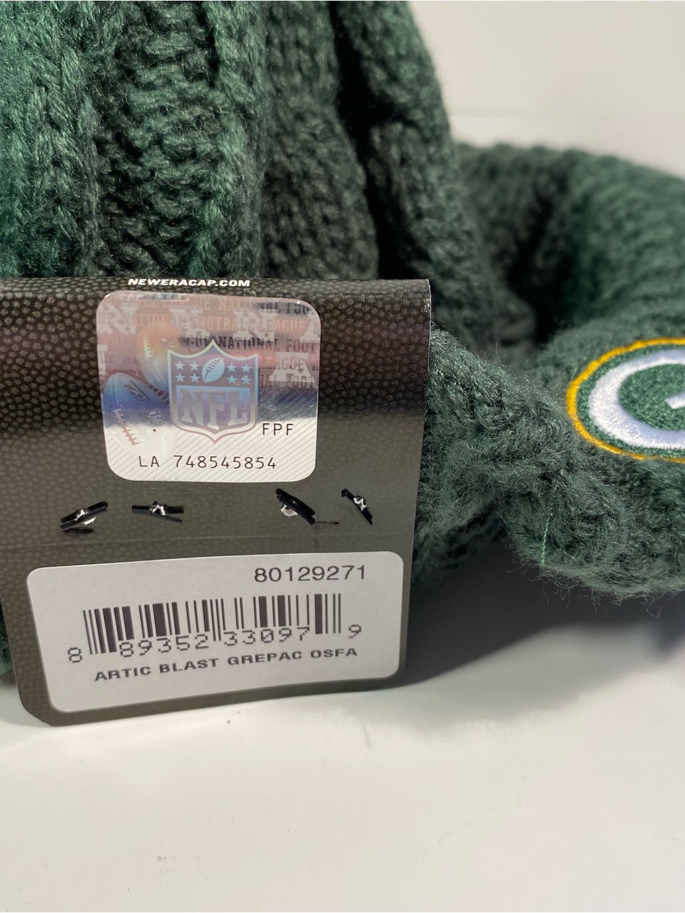 New Era NFL Green Bay Packers Cable Knit Visor Beanie - Women’s NWT - Picture 6 of 6